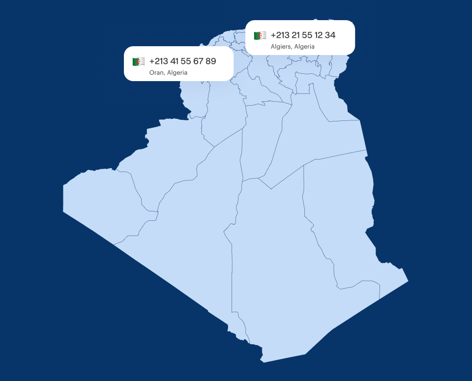 Algeria virtual phone number