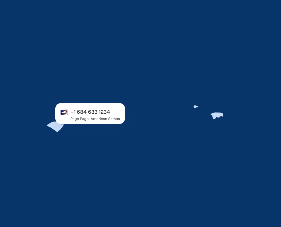 American Samoa virtual phone number