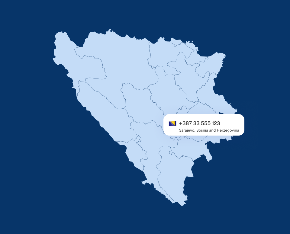 Bosnia and Herzegovina virtual phone number