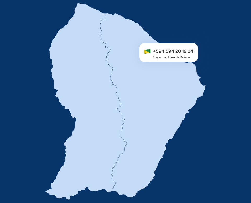 virtual phone numbers french guiana