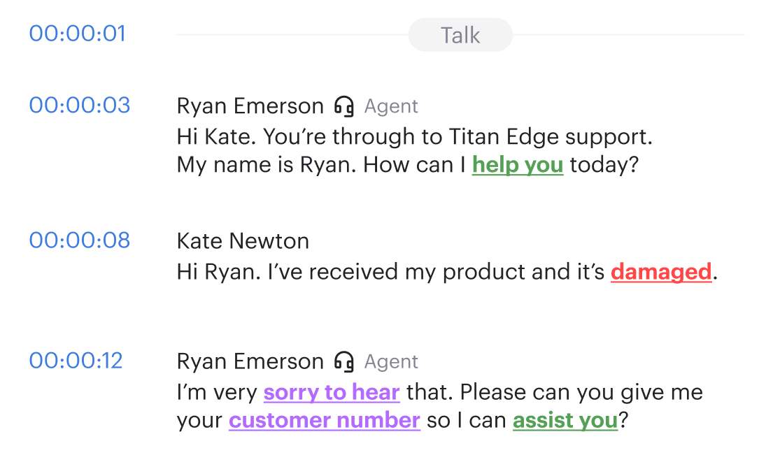 call transcripts