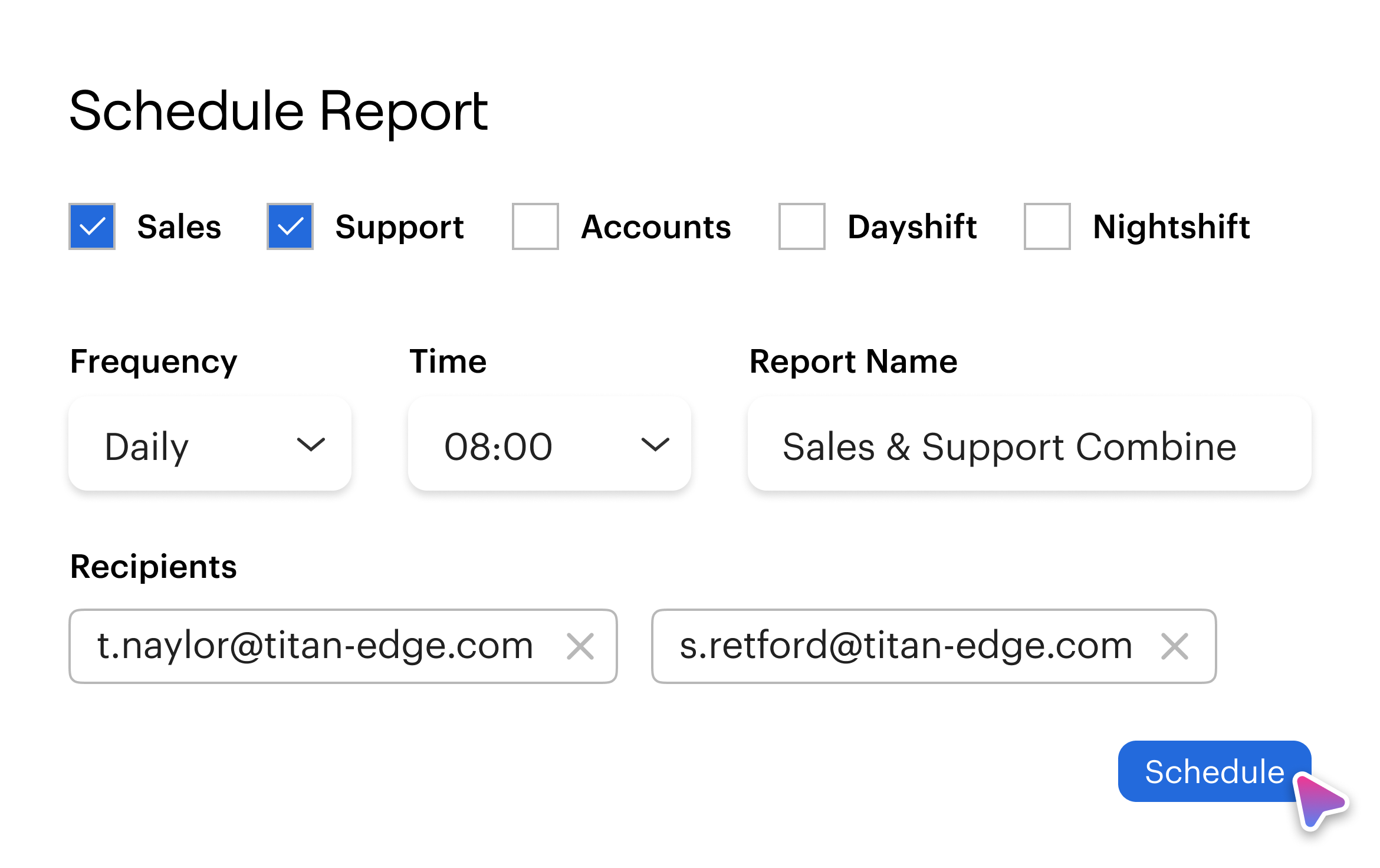 call center agent reporting