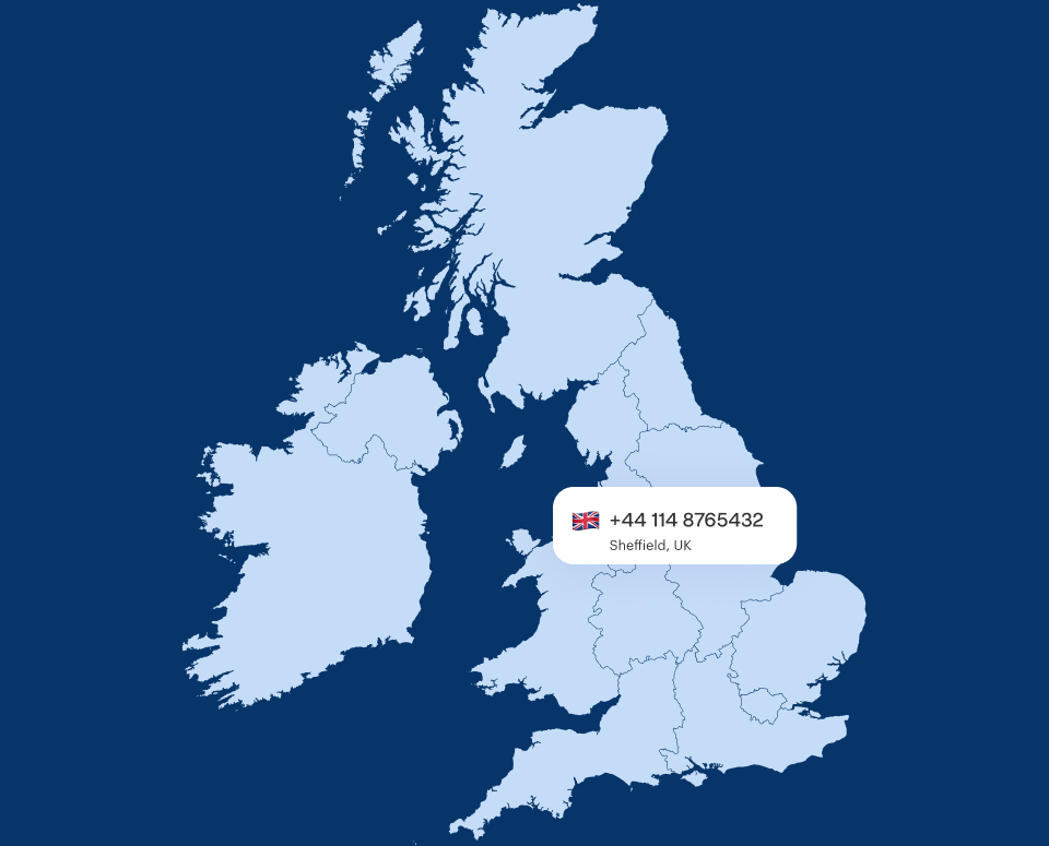 Sheffield virtual phone number
