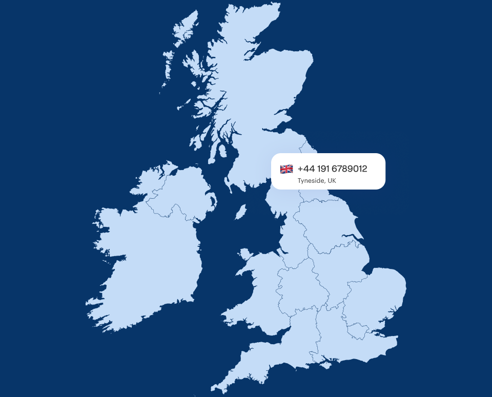 Virtual Phone Number Tyneside