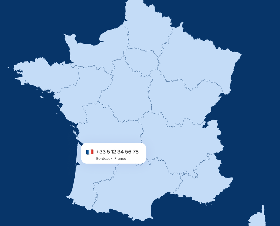 Virtual Phone Number Bordeaux