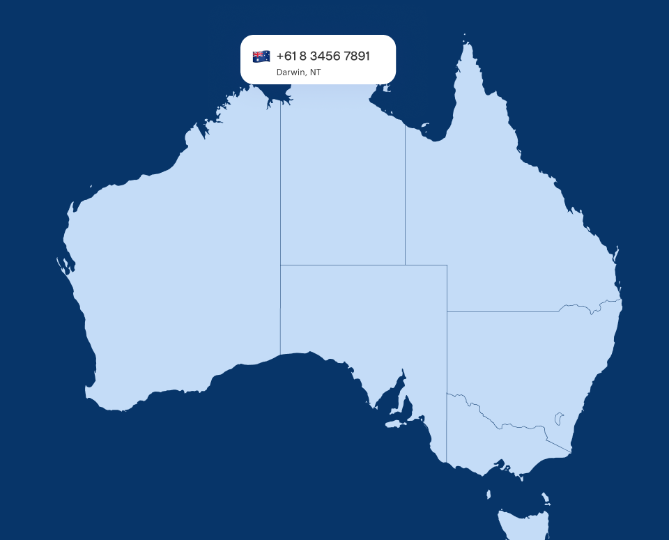 Virtual Phone Number Darwin, NT