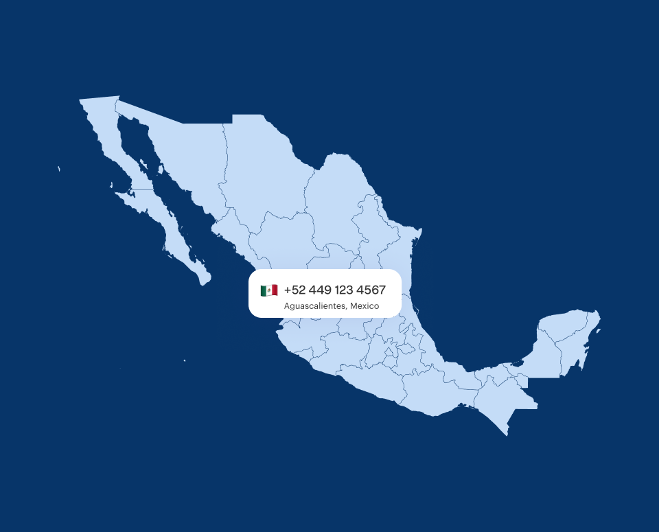 Virtual Phone Number Aguascalientes