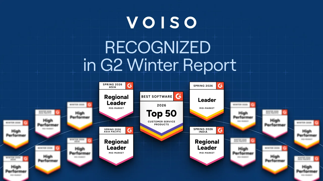 Voiso Earns 49 Badges in G2 Spring 2026 Report, Including 11 Leader Recognitions